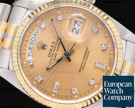 rolex 18039b 18k tridor president day date diamond rare|Rolex 18039 day date.